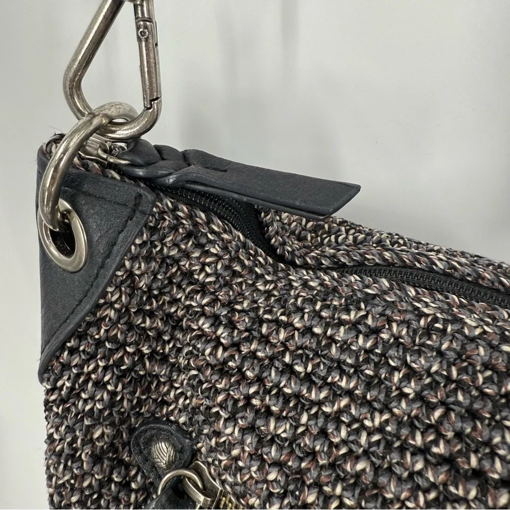 The Sak Indio Crochet : black /white Urban Static Hobo Shoulder Bag